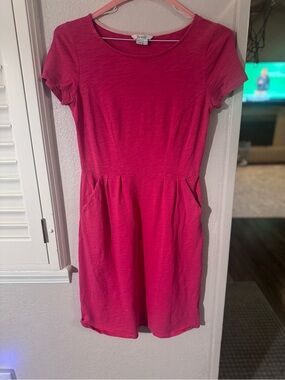 Boden Coral Short Sleeve Knit Dress with Pockets